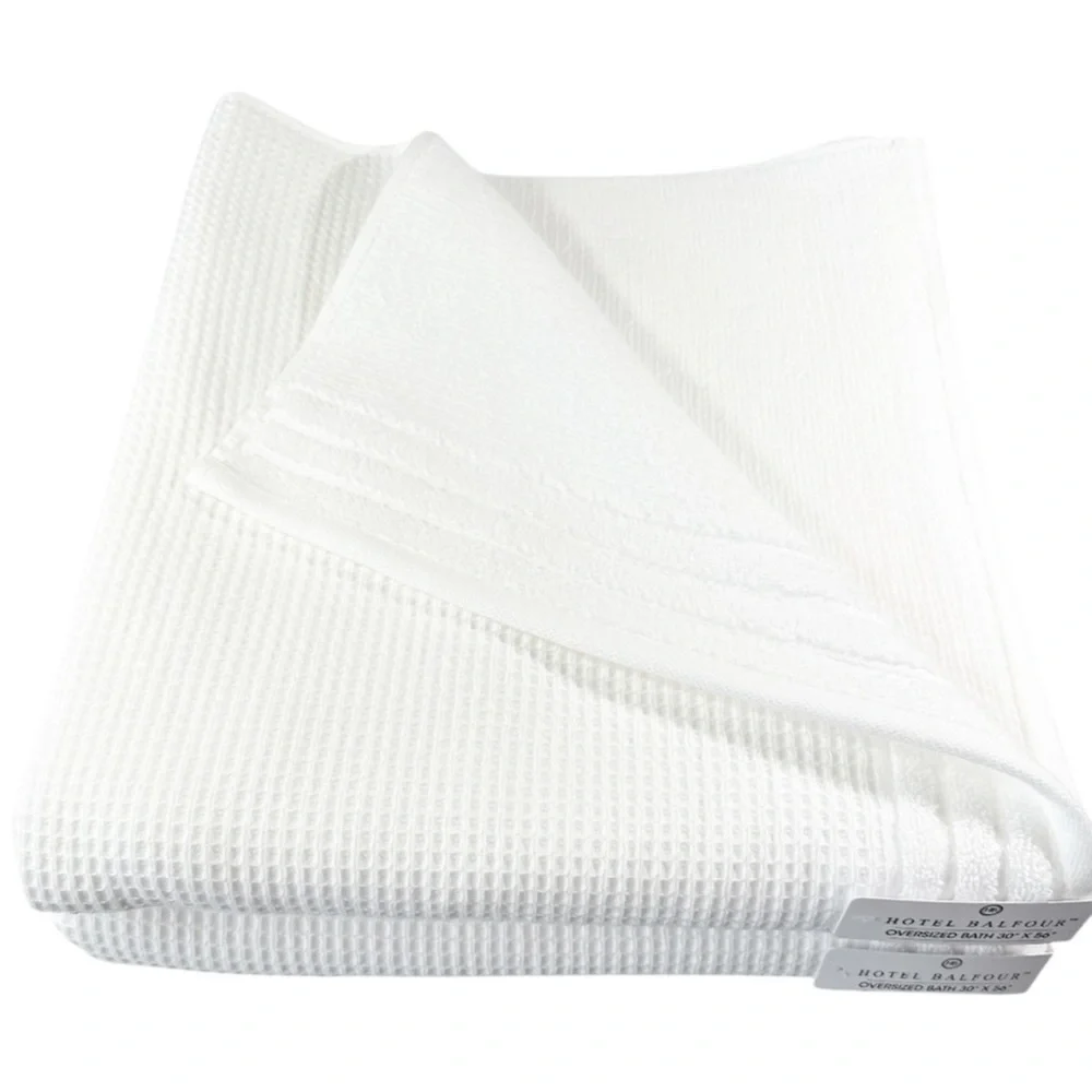 NEW Hotel Balfour OVERSIZED WHITE BATH TOWEL 9 Piece Set